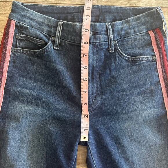 MOTHER The Looker Ankle Jeans Size 25 Here Kitty, Kitty Glitter Racer Stretch - Picture 8 of 12